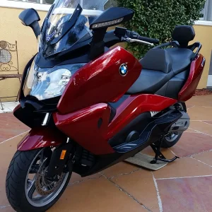 2016 C650 GT with Passenger Backrest Custom Paint: Ruby Red Metallic Clear 